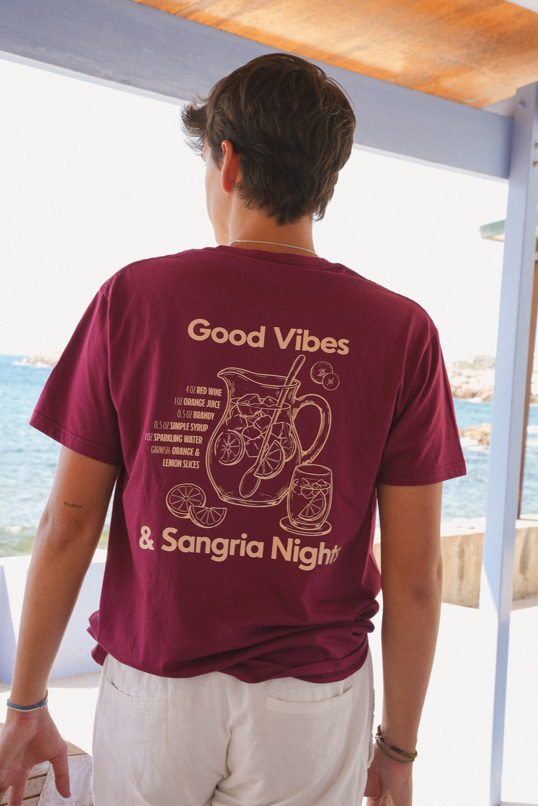 Camiseta SANGRÍA Burdeos