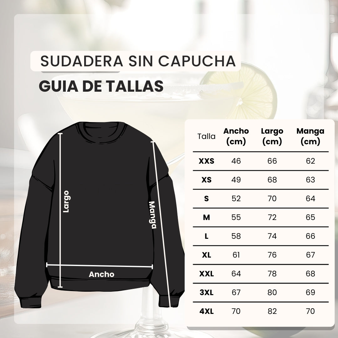 Guía de tallas Sudadera sin Capucha CAIPIRINHA