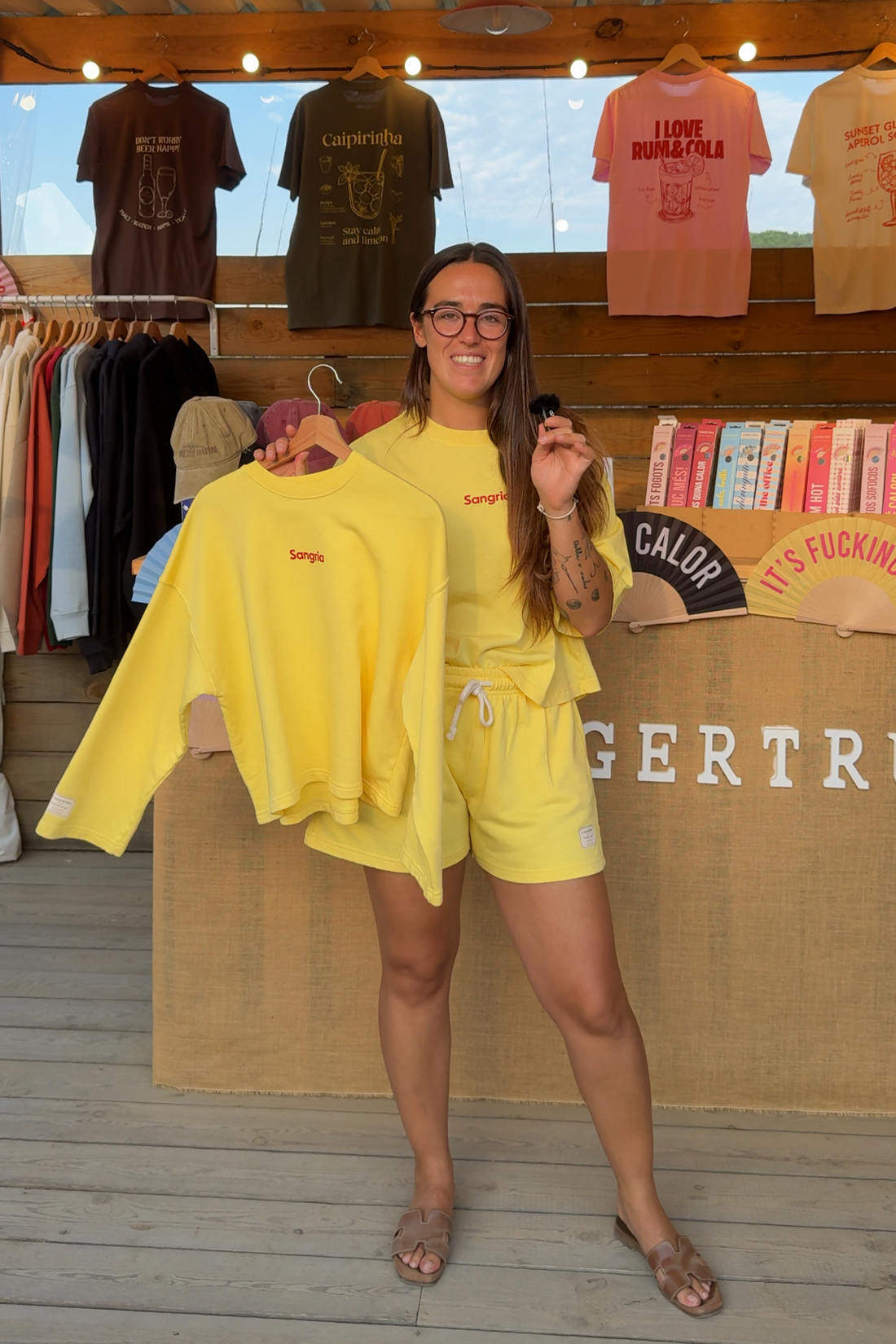 Sudadera Mujer SANGRÍA Amarilla